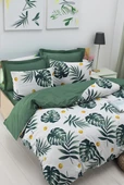 Upstyle Mature Nevresim Seti Çift Kişilik Monstera Yeşil - 1