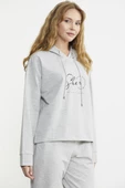 Baskı Detaylı Kapüşonlu Eşofman Takım - Gri thumbnail 5