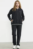 Ribanalı Tunik Eşofman Takım - Siyah - 2