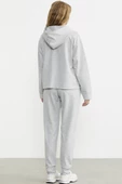 Baskı Detaylı Kapüşonlu Eşofman Takım - Gri thumbnail 6