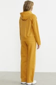 Kapüşonlu Oversize Eşofman Takım - Hardal thumbnail 5