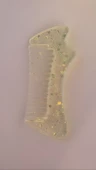 Transparan Sarı Gold Simli Glitterli Epoksi Tarak Dalgalı Şekil El Yapımı Hediyelik - 3