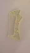 Transparan Sarı Gold Simli Glitterli Epoksi Tarak Dalgalı Şekil El Yapımı Hediyelik - 5
