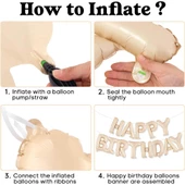Çikolata Kahve Happy Birthday Folyo Balon Seti - 5