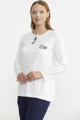 Patlı Düğmeli Desen Kombinli Pijama Takım - Lacivert - 3