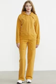 Kapüşonlu Oversize Eşofman Takım - Hardal thumbnail 2