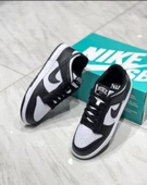 Nike dunk siyah beyaz ünisex spor ayakkabı - 2