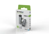 Syrox DT30L-LA Lightning - 1xLightning + 1x3.5mm AUX Midi Ses ve Şarj Ayırıcı Dönüştürücü - Gri thumbnail 2