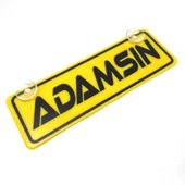 Adamsın Yazılı Sarı Dekor Plaka Vantuzlu Cam Süsü 22x7.5cm - 1