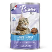 Plaisir 100Gr Pouch Trout and Shrimps Alabalık Karides Etli 1Adet Kedi Maması - 1