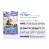 Plaisir 100Gr Pouch Trout and Shrimps Alabalık Karides Etli 1Adet Kedi Maması - 7