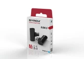 Syrox DT30T-TT Type-C - 2xType-C Mini Ses ve Şarj Ayırıcı Dönüştürücü - Siyah - 2