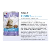 Plaisir 100Gr Pouch Trout and Shrimps Alabalık Karides Etli 1Adet Kedi Maması - 3