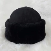 Klasik Siyah Süet Börk - 1