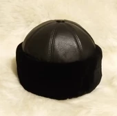 Klasik Siyah Deri Börk - 1