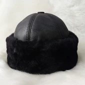 Klasik Siyah Silky Deri Börk - 1