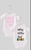 7 Dayı Set 2 'li Organik %100 Pamuk  Baskılı Bebek Body Zıbın ZBN210 - 1