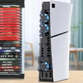 Hepu TP5-3538S PS5 Slim Disk Slim Dijital Konsolu İçin Soğutma Fanı Termometreli - 5