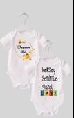 5 Dayı Set 2 'li Organik %100 Pamuk  Baskılı Bebek Body Zıbın ZBN210 - 1
