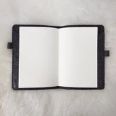 Lacivert Etnik Deri A5 Defter Kılıfı - 3