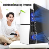 Hepu TP5-3538S PS5 Slim Disk Slim Dijital Konsolu İçin Soğutma Fanı Termometreli - 7