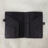 Lacivert Etnik Deri A5 Defter Kılıfı - 2