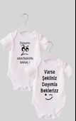 9 Dayı Set 2 'li Organik %100 Pamuk  Baskılı Bebek Body Zıbın ZBN210 - 1