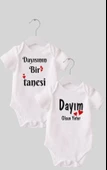 3 Dayı Set 2 'li Organik %100 Pamuk  Baskılı Bebek Body Zıbın ZBN210 - 1