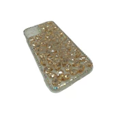 iPhone 11 Uyumlu Damla Taşlı Şeffaf Telefon Kılıfı Altın - 1