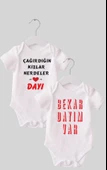 23 Dayı Set 2 'li Organik %100 Pamuk  Baskılı Bebek Body Zıbın ZBN210 - 1