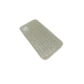 iPhone 11 Uyumlu Kristal Baget Taşlı Şeffaf Telefon Kılıfı Gümüş - 1