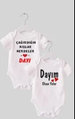 24 Dayı Set 2 'li Organik %100 Pamuk  Baskılı Bebek Body Zıbın ZBN210 - 1