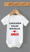 Organik %100 Pamuk Çağırdığın Kızlar Neredeler AmcaBaskılı Bebek Body ZBN253 - 1