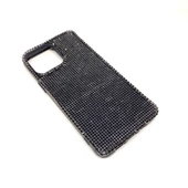 iPhone 13 Pro Uyumlu Kristal Taşlı Siyah Telefon Kılıfı Siyah Taşlı - 1
