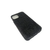 iPhone 12 Uyumlu Kristal Taşlı Telefon Kılıfı Siyah SY2 - 1