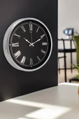 GRİ ÇERÇEVE ROMA RAKAM DUVAR SAATİ 50CM - 3