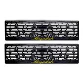 Maşallah Yazılı Plastik Plakalık Plaka Altlığı Çıtalı 2'li Sarı - 1