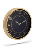 GOLD ÇERÇEVE LATİN RAKAM DUVAR SAATİ 50CM - 2