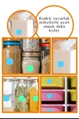 13 mm Renkli Hazır Yuvarlak Etiket 350 li 1 Paket Mix Color Ofis Etiketler Kendinden Yapışkanlı Nokta Etiket - 2