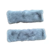 Peluş Seyahat Emniyet Kemer Pedi Kılıfı 2'li Gri - 1