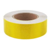Petekli Reflektif Fosfor Şerit Bant Reflektör Sarı 5cm x 25 Metre - 1