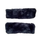 Peluş Seyahat Emniyet Kemer Pedi Kılıfı 2'li Siyah - 1