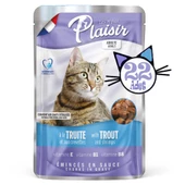 Plaisir 100Gr Pouch Trout and Shrimps Alabalık Karides Etli 22Adet Kedi Maması - 2