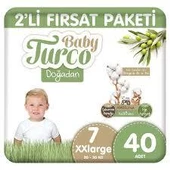 BABY TURCO DOĞADAN 2' Lİ FIRSAT PAKETİ 7 NUMARA 40 ADETLİ - 1