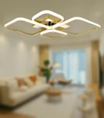 TT Aydınlatma TT050-SR  Baklava Desen Sarı Kaplama 4 lü Led Avize - 2