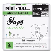 Sleepy Natural Bebek Bezi Gross Paket 2 Beden 3-6 Kg 100 Adet - 1