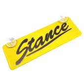 Stance Yazılı Sarı Dekor Plaka Vantuzlu Cam Süsü 22x7.5cm - 1