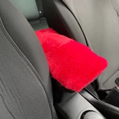 Yumuşak Peluş Kol Dayama Kolçak Minderi Kırmızı - 1