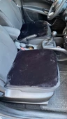 Yumuşak Tüylü Peluş Serme Oto Koltuk Koruyucu Minder Ön 2'li Siyah - 1