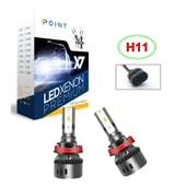 X7 Premium Led Xenon H11 Mini Slim Şimşek Etkili Garantili Beyaz - 1
